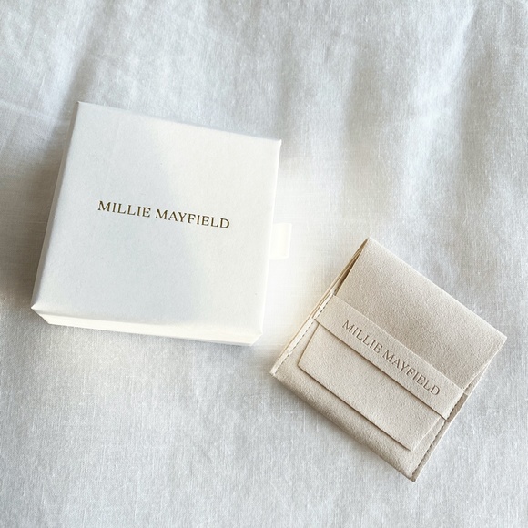 Moon + Diamonds Hoop Earrings - Picture 3 of 3